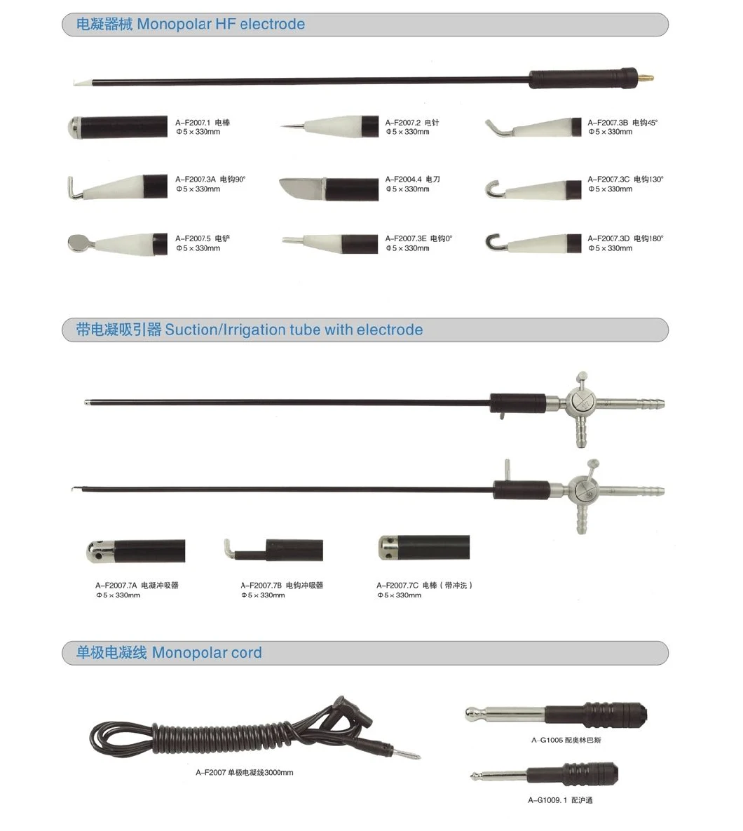 Best Sales Laparoscopic Surgical Instruments of Hf Monopolar Electrode Electric Coagulator with Suction